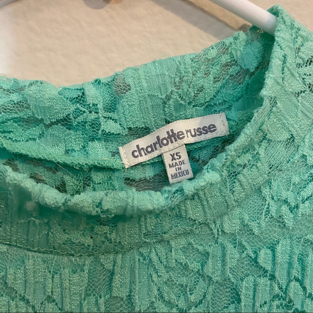 Charlotte Russe mint lace dress